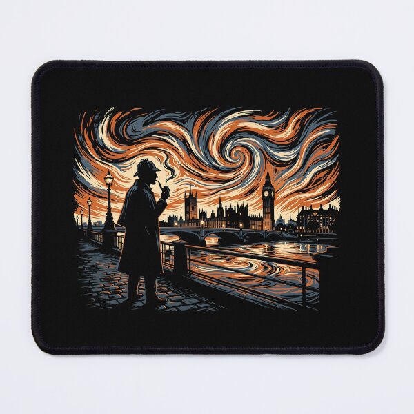 Item preview, Starry Night Sherlock Holmes Big Ben London Painting Art designed and sold by Fenay Designs.