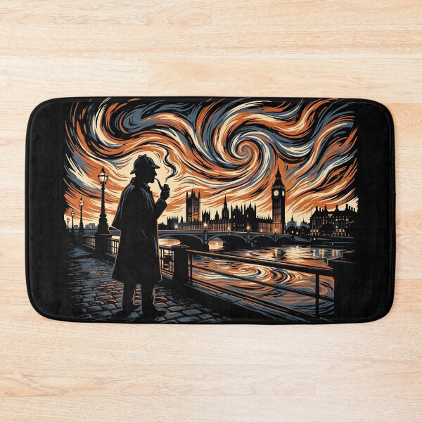 Item preview, Starry Night Sherlock Holmes Big Ben London Painting Art designed and sold by Fenay Designs.