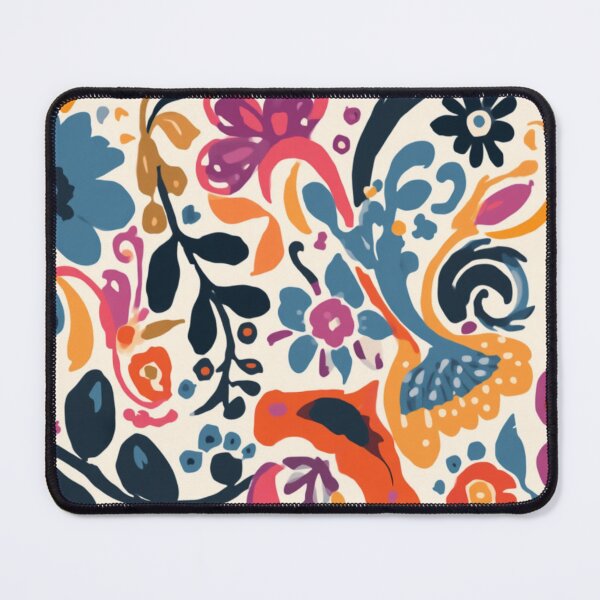 Item preview, Folk Art Floral Pattern – Colourful Scandinavian Inspired Botanical Design designed and sold by My Gluten Free Life UK.