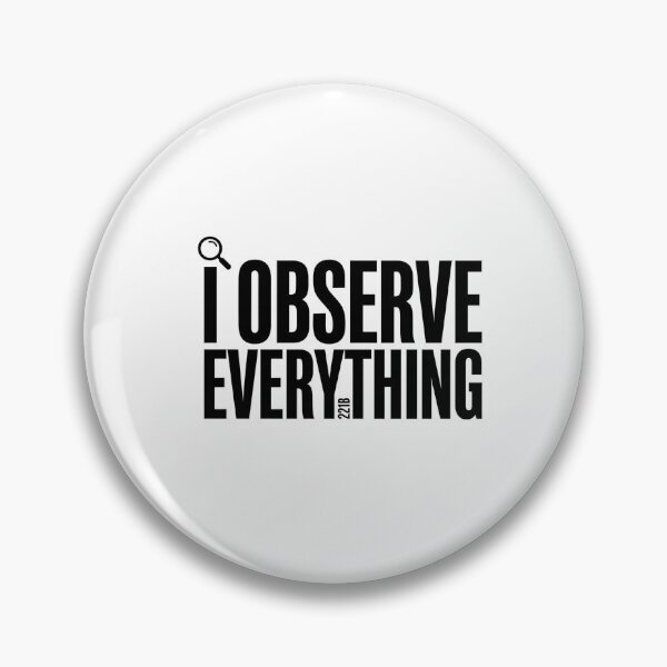 Item preview, I Observe Everything Sherlock Holmes Minimalist Quote Art designed and sold by Fenay Designs.