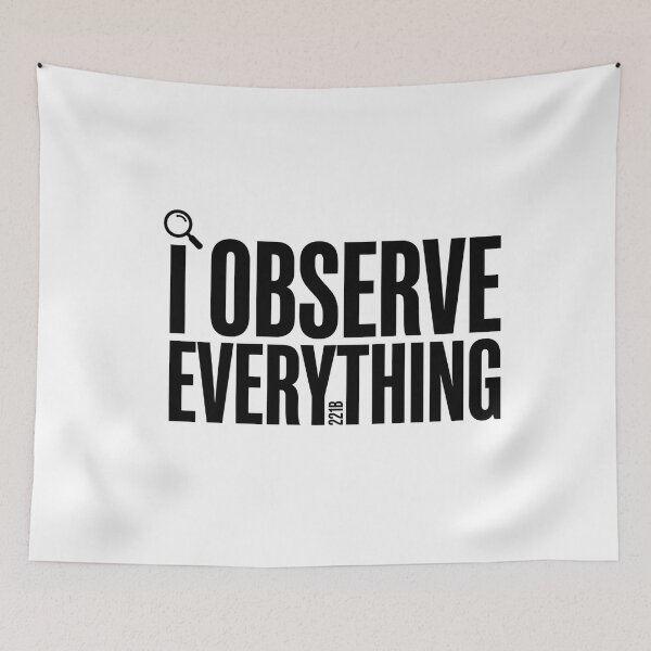 Item preview, I Observe Everything Sherlock Holmes Minimalist Quote Art designed and sold by Fenay Designs.