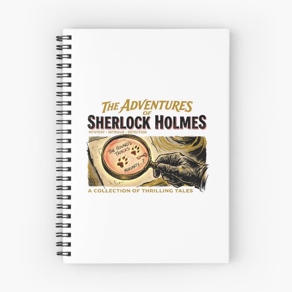 Item preview, The Adventures of Sherlock Holmes Hounds Tracks Moriarty Book Cover designed and sold by Fenay Designs.
