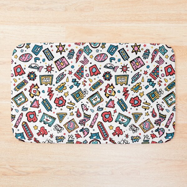 Item preview, Retro Craft & Stationery Doodle Pattern – Colourful Creative Icons Design designed and sold by My Gluten Free Life UK.