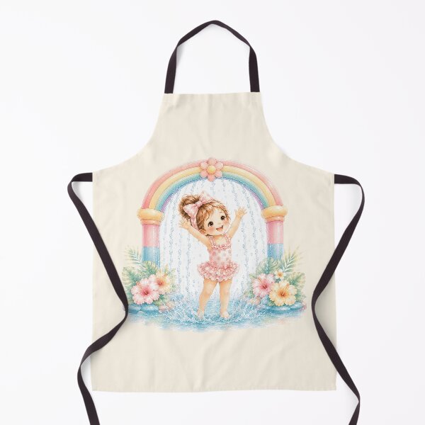 Item preview, Cute Rainbow Water Splash Girl | Kawaii Summer Water Park Illustration designed and sold by looplandger.
