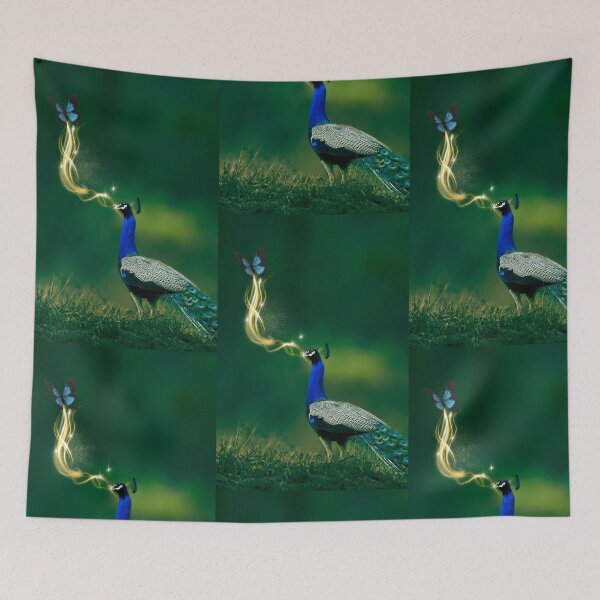 Item preview, Peacock & Butterfly Harmony designed and sold by VisualEdge99.