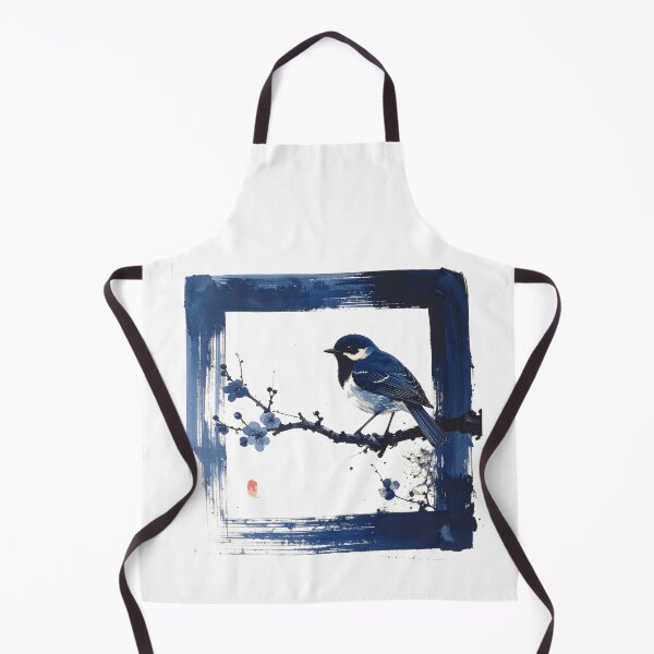 Item preview, Sparrow and Plum Blossom Japanese Ink Art designed and sold by MikenosukeStudio.