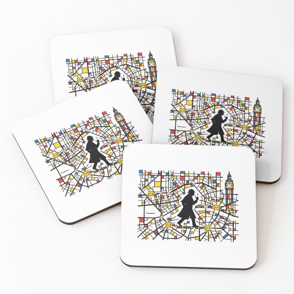 Item preview, 221B Baker Street London Map Abstract Sherlock Holmes Art designed and sold by Fenay Designs.