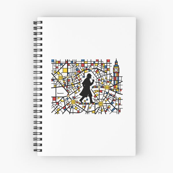 Item preview, 221B Baker Street London Map Abstract Sherlock Holmes Art designed and sold by Fenay Designs.