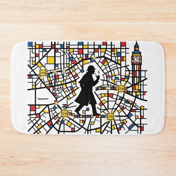 Item preview, 221B Baker Street London Map Abstract Sherlock Holmes Art designed and sold by Fenay Designs.