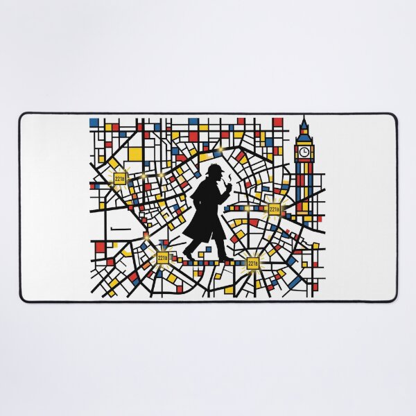 Item preview, 221B Baker Street London Map Abstract Sherlock Holmes Art designed and sold by Fenay Designs.
