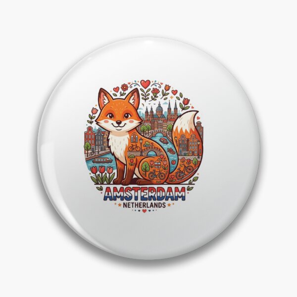 Item preview, Amsterdam Canal Fox Souvenir Summer Edition designed and sold by Imaginarium of Chaos falcon88 .