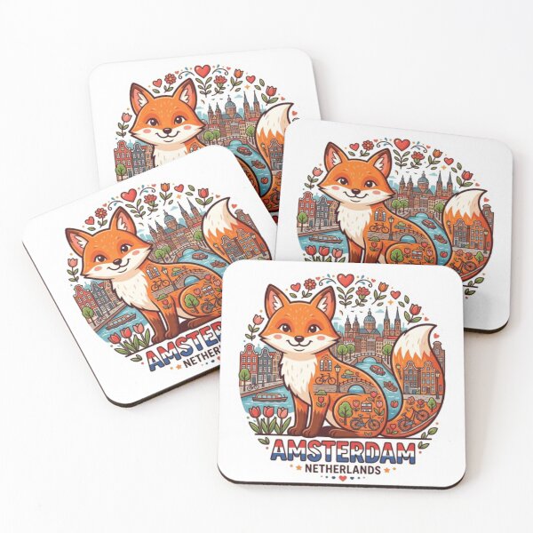 Item preview, Amsterdam Canal Fox Souvenir Summer Edition designed and sold by Imaginarium of Chaos falcon88 .