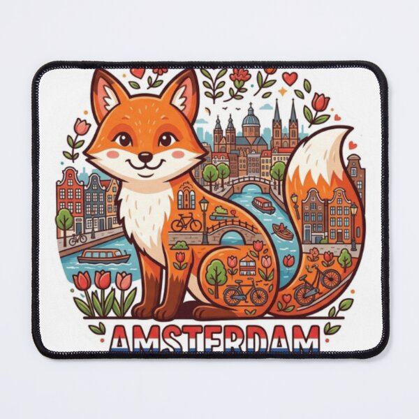 Item preview, Amsterdam Canal Fox Souvenir Summer Edition designed and sold by Imaginarium of Chaos falcon88 .
