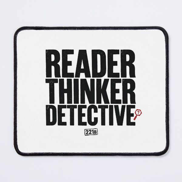 Item preview, Reader Thinker Detective 221B Sherlock Holmes Subtle Text Art designed and sold by Fenay Designs.