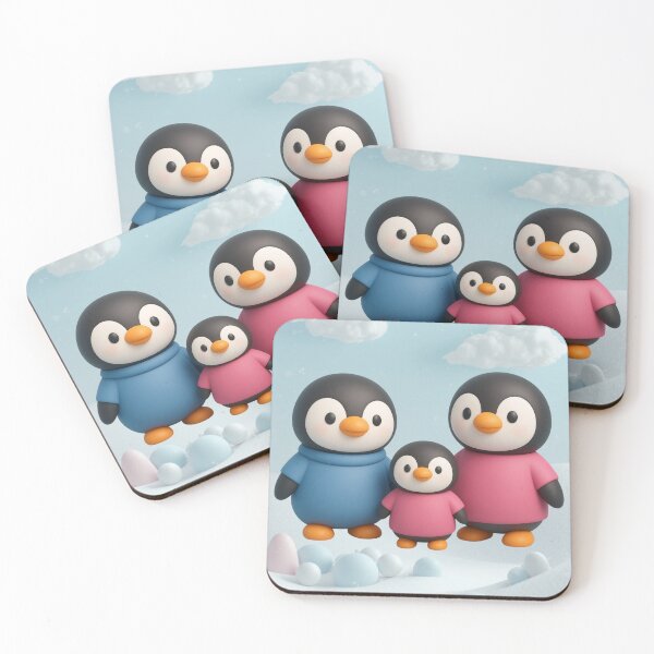 Item preview, Penguin Family designed and sold by Tanya Zevallos.
