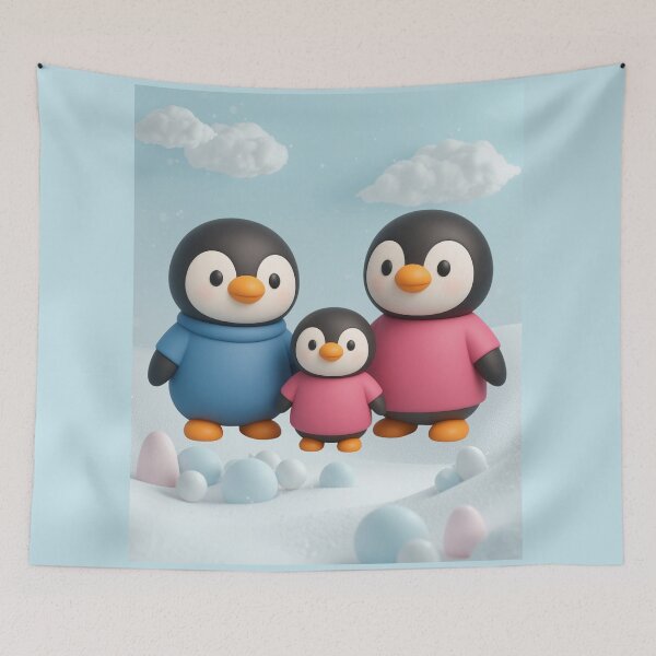 Item preview, Penguin Family designed and sold by Tanya Zevallos.