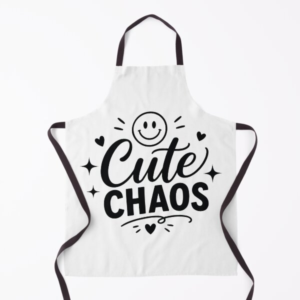 Item preview, Cute Chaos Smiley Face Hand Lettering Black and White Doodle Design designed and sold by PnrArtDesign.