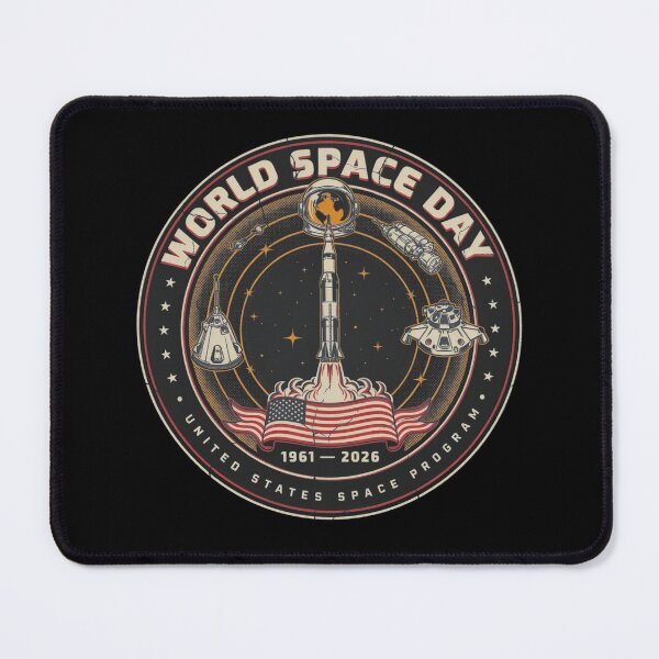 Item preview, United States Space Program World Space Day — Retro NASA Mission Patch T-Shirt V2 designed and sold by DarylWelsh2024.