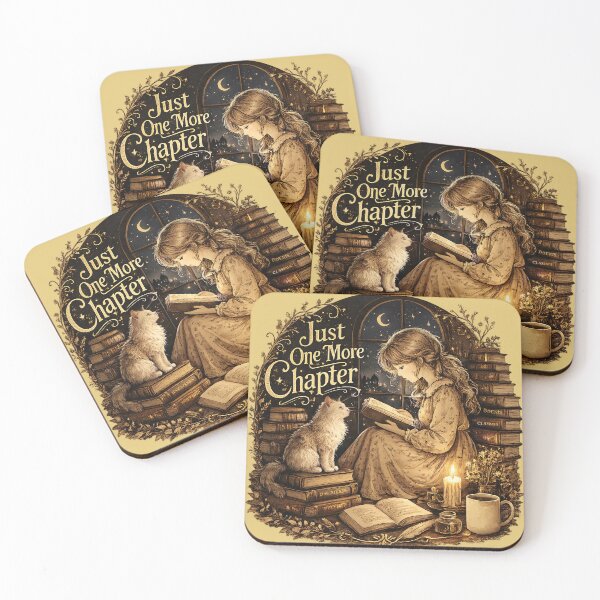 Item preview, Just One More Chapter – Cozy reading time with cat designed and sold by thirtyonestars.