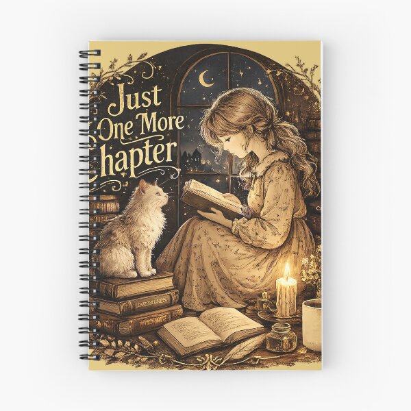 Item preview, Just One More Chapter – Cozy reading time with cat designed and sold by thirtyonestars.
