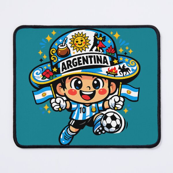 Item preview, Argentina Soccer 2026 Football Mascot | Argentine fan art | Argentina flag designed and sold by Youngkev-arts.