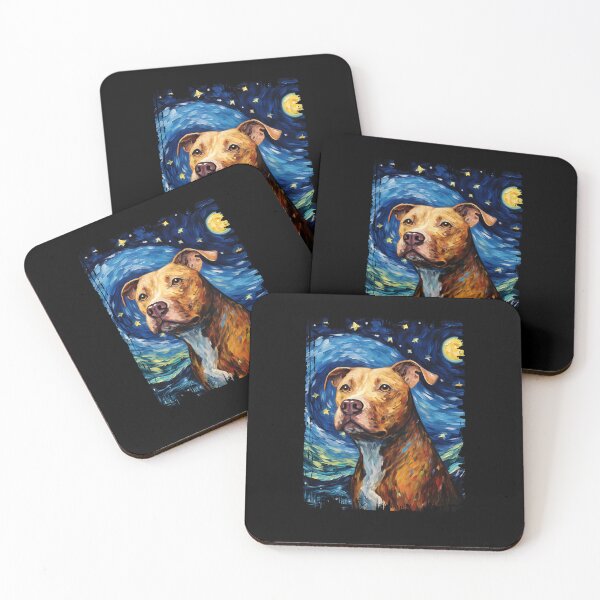 Item preview, Funny Pitbull Starry Night Illustration Mom Dad Kids designed and sold by rafaeltto.