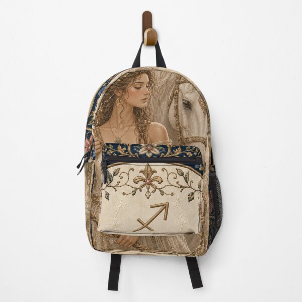 Item preview, Sagittarius Zodiac Maiden | Celtic Art Aesthetic | Medieval Fantasy Faux Embroidery Art designed and sold by doinitzart.