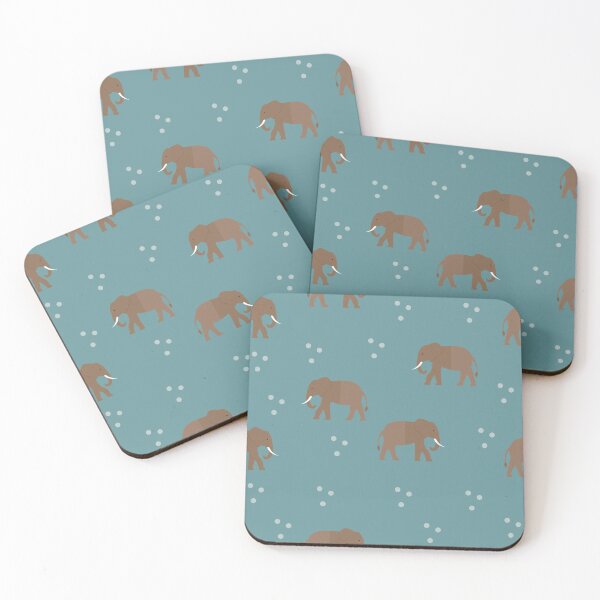 Item preview, Elephants on blue designed and sold by reneesillus.
