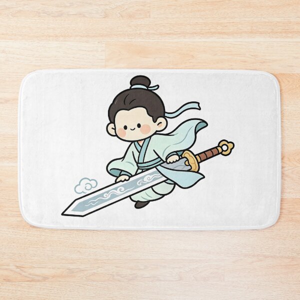 Item preview, Cute Chibi Chinese Swordsman Flying on Sword designed and sold by TheSlothSociety.
