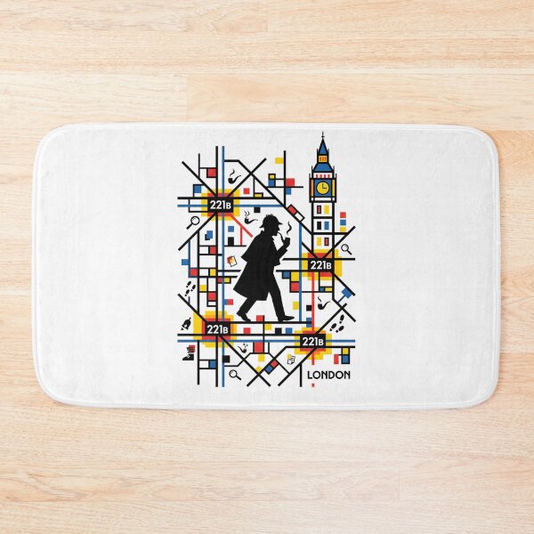 Item preview, Geometric Abstract Sherlock Holmes 221B London Pop Art designed and sold by Fenay Designs.