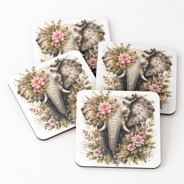 Item preview, Floral Elephant Majesty designed and sold by layalistoresa.