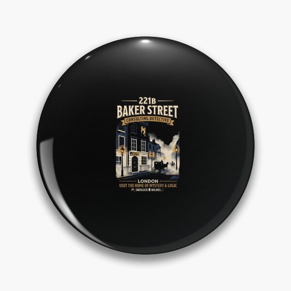 Item preview, Visit 221B Baker Street London Sherlock Holmes Home of Mystery Poster designed and sold by Fenay Designs.
