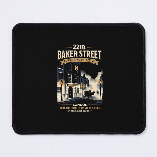 Item preview, Visit 221B Baker Street London Sherlock Holmes Home of Mystery Poster designed and sold by Fenay Designs.
