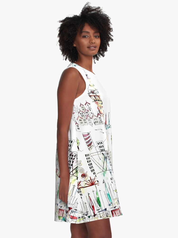 Alternate view of Auckland Sky Tower A-Line Dress
