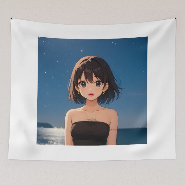 Item preview, Manga Girl/Boy – Starry Beach & Manga Beach Art designed and sold by Aliss20.