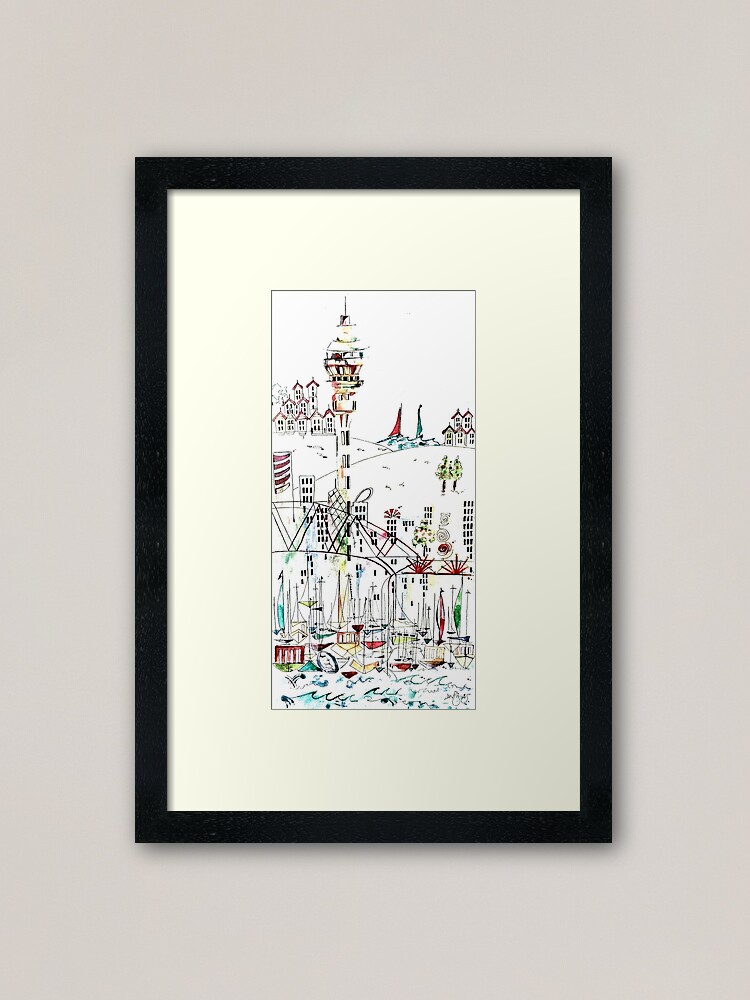 Alternate view of Auckland Sky Tower Framed Art Print