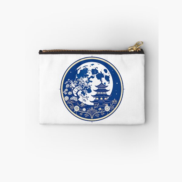 Item preview, Japanese Castle Moon and Blossoms Minimal Art designed and sold by MikenosukeStudio.