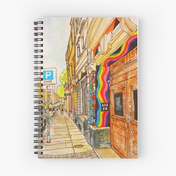 Item preview, Louisenstrasse Dresden Neustadt – Urban Sketch with Rainbow Entrance designed and sold by UMA Urban Sketch.