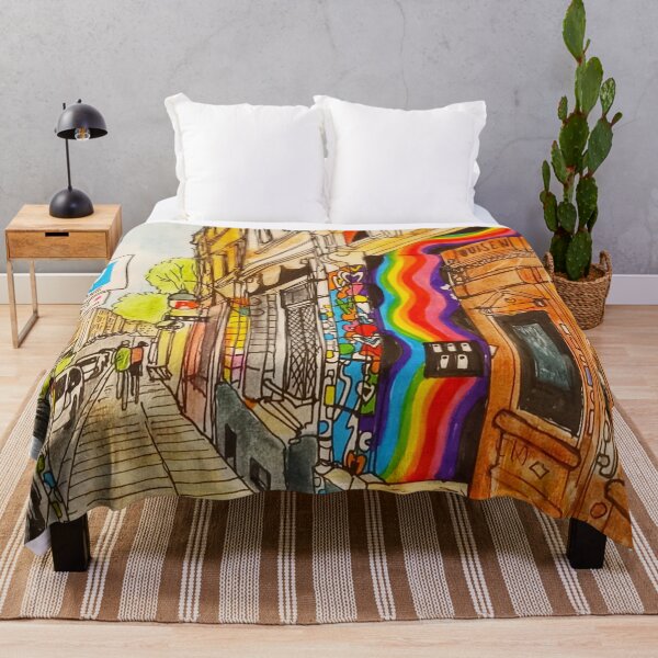 Item preview, Louisenstrasse Dresden Neustadt – Urban Sketch with Rainbow Entrance designed and sold by UMA Urban Sketch.