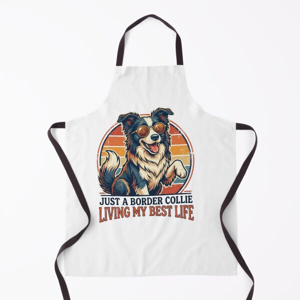 Item preview, Just A Border Collie Living My Best Life Retro Vintage Tee designed and sold by 88 Design.