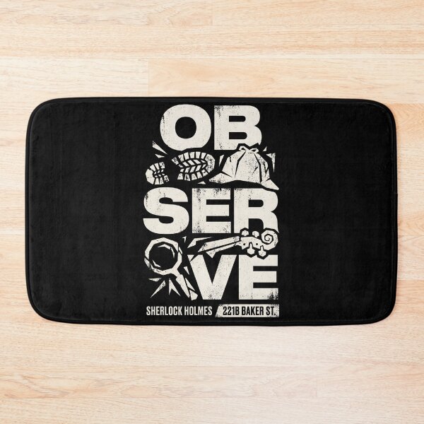 Item preview, Observe 221B Baker St Sherlock Holmes Grunge Stencil Art designed and sold by Fenay Designs.