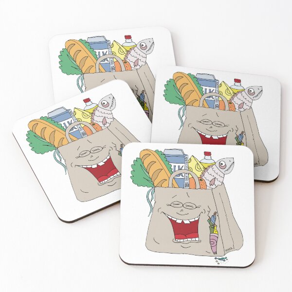 Item preview, I Just Cracked Up – Funny Overstuffed Grocery Bag Surreal Art designed and sold by MyxaART.