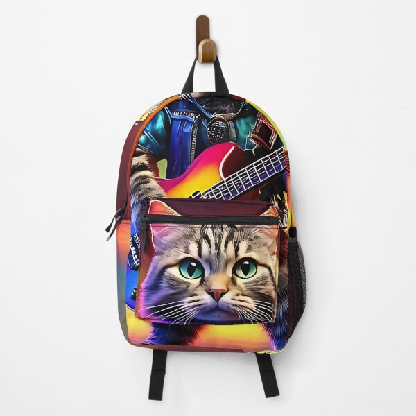 Item preview, Cool Rocker Tabby Cat Playing Electric Guitar designed and sold by ToxicInkArt.