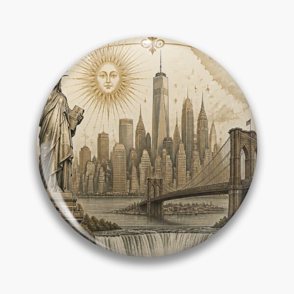 Item preview, New York Vintage Ivory T-Shirt – Elegant Empire State Gift for Women designed and sold by SunnyDesign82.