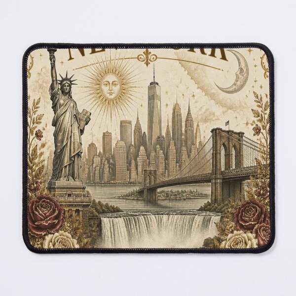 Item preview, New York Vintage Ivory T-Shirt – Elegant Empire State Gift for Women designed and sold by SunnyDesign82.