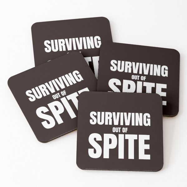 Item preview, Surviving Out of Spite – Funny Sarcastic Motivation Quote designed and sold by ArtPer-design.