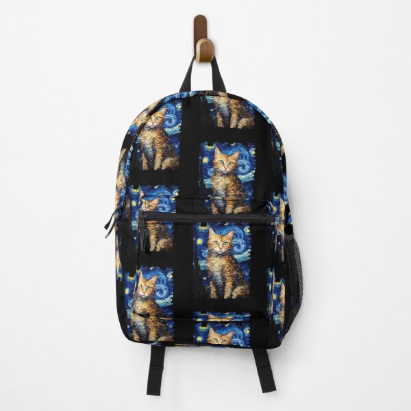 Item preview, Funny American Bobtail Cat Starry Night Illustration Mom Dad Kids designed and sold by rafaeltto.