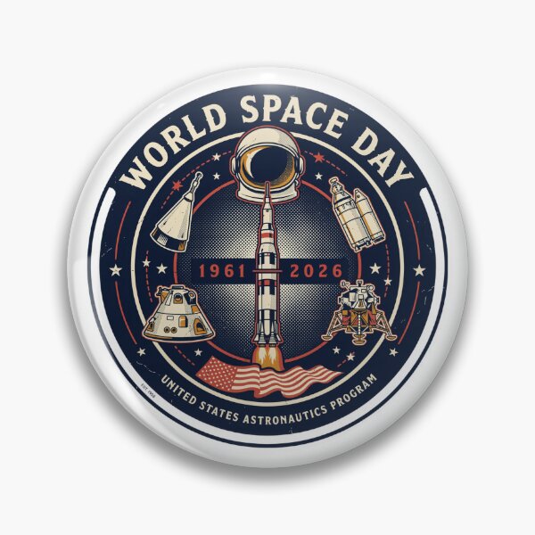 Item preview, United States Space Program World Space Day — Retro NASA Mission Patch T-Shirt V3 designed and sold by DarylWelsh2024.
