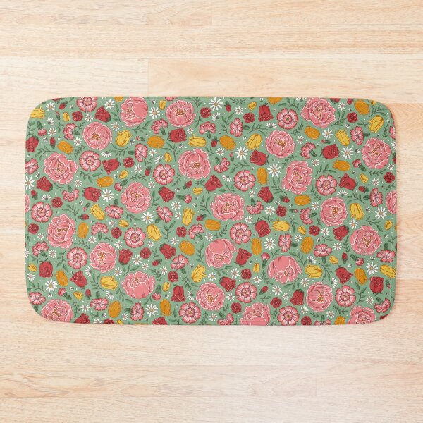 Item preview, Romantic Cottage Garden Floral – Peonies, Roses & Spring Blooms (sage green) designed and sold by vaner-vaner.