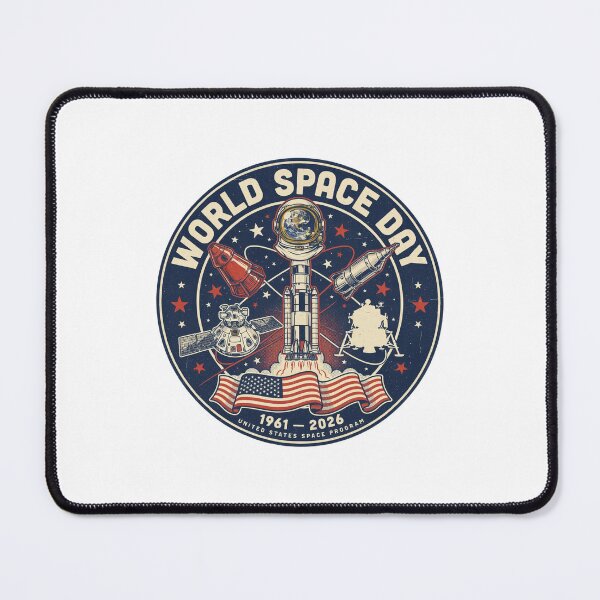 Item preview, United States Space Program World Space Day — Retro NASA Mission Patch T-Shirt V4 designed and sold by DarylWelsh2024.